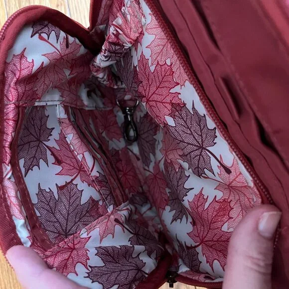 LUG Ranger Crossbody and Matching Wallet Rosewood and Maple Cream Inside - Picture 15 of 16